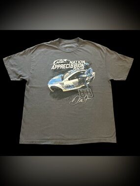 Men's Gray Racing Graphic Tee - JR. 88 Appreciation Tour